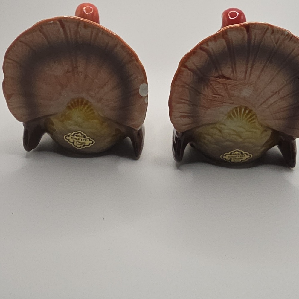 Otagiri Handcrafted Ceramic Turkey Salt & Pepper Shakers Thanksgiving Novelty - Picture 4 of 7